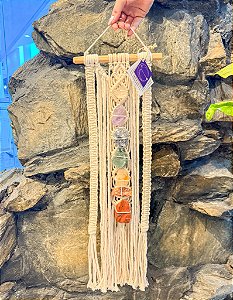 Móbile dos 7 chakras em macramê