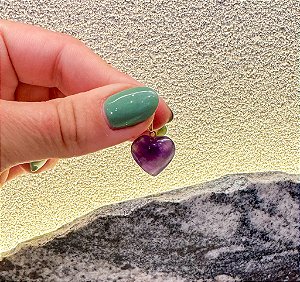 Pingente de Coração em Ametista