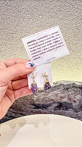 Brinco em cristal natural