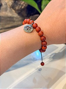 Pulseira de pedra natural Jaspe Vermelho e/ou Signo Áries