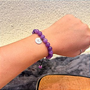 Pulseira de pedra natural Ametista e/ou Signo Peixes