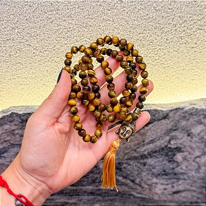 Japamala de Cristal Natural - Olho de Tigre