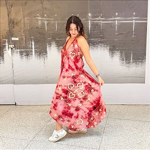 Vestido de Lenço Indiano - Vermelho