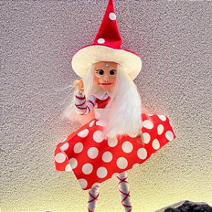 Ser Mágico - Menina Cabelo branco e Roupa de bolinhas