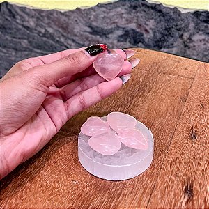 Coração em Quartzo rosa