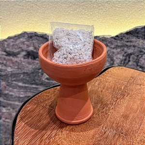 Copaleira Ancestral de Barro com Brita Branca