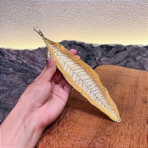 Incensário de Metal Folha - Dourado