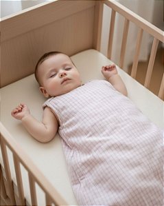 Saco de Dormir Inverno Xadrez Rosa - 0 a 6 meses / 6 meses a 1 ano