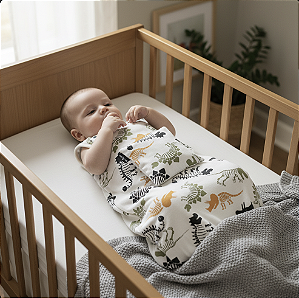 Kit Dino RN - Saco de dormir inverno Confort + Bolsa de ervas anticólica (Kit 2 itens)