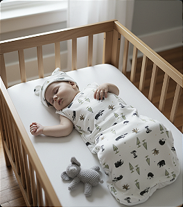 Kit RN - Saco de dormir inverno Confort + Touquinha (Kit 2 itens)