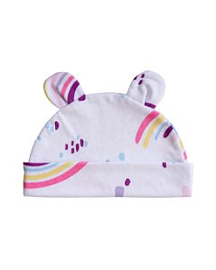 Gorro orelhinha Arco Íris