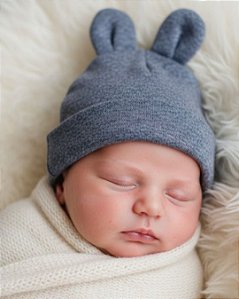 Gorro orelhinha - touca RN Dryfit Cinza