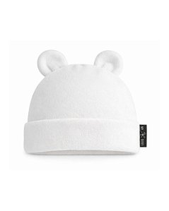Gorro orelhinha - touca RN soft branca
