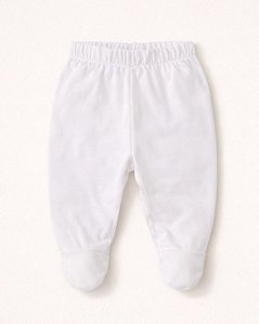Calça Bebê com Pezinho – Branca