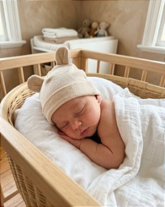 Gorro orelhinha - touca RN Moletinho