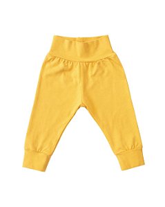 Calça Bebê Cós Anticólica – Algodão Egípcio Mostarda