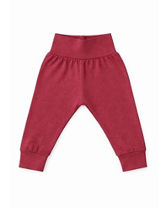 Calça Bebê Cós Anticólica – Algodão Egípcio Marsala