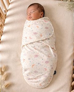 Swaddle ajustável com velcro - Céu estrelado