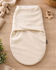 Swaddle ajustável com velcro - Creme
