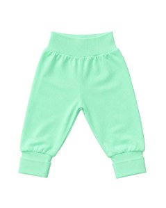Calça Bebê Cós Anticólica com Pezinho Reversível – Verde