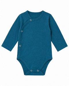 Body kimono índigo manga longa – 100% algodão