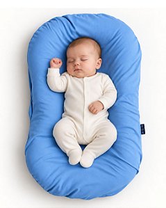 Ninho + Capa Azul 100% algodão - redutor de berço - My Gutti Baby AmareNinho