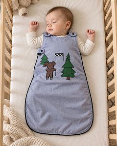 Saco de Dormir Meia estação - Ursinho Campeão - 0 a 6 meses / 6 meses a 1 ano