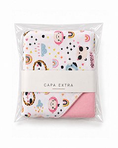 Capa Avulsa para Almofada de Amamentação - Rosa estampa - 100% Algodão | My Gutti Baby