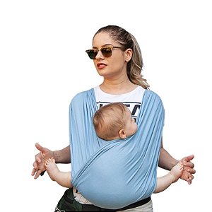 Wrap Sling Original My Gutti Baby Canguru Bebê Azul