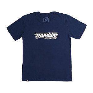 CAMISETA AZUL MARINHO COM LOGO TRURIUM BRANCA/PRETA