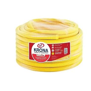 Mangueira Corrugada Amarela 50 Metros 20mm (1/2") Krona