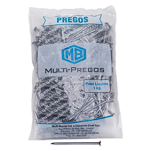 Prego 17x21 C/ Cabeça Multi Barras 1kg