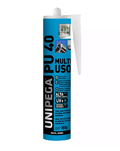 PU 40 Multiuso Cartucho Preto 210ml/360g Unipega