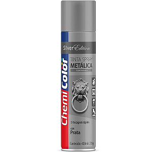 Tinta Spray Prata Metálica 400ml Chemicolor