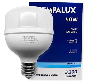 Lâmpada Led Bulbo 40W Bivolt E27 Branco Frio 6500K - EMPALUX