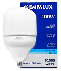 Lâmpada Led Bulbo Alta Potencia 100W Bivolt E27 Branco Frio 6500K - EMPALUX