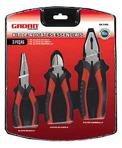 Kit De Alicates Essenciais - Bico 6 , Corte 6 Universal 8 Gadan