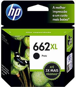 Cartucho HP 662XL CZ105AB Preto 6,5ml