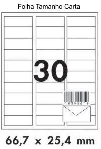 Etiqueta CC180/4005 c/30 66,7x25,4 Colacril 100fls