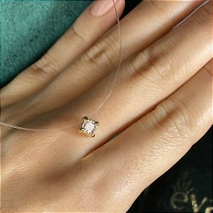 Colar ponto de luz 4mm com banho de ouro 18k