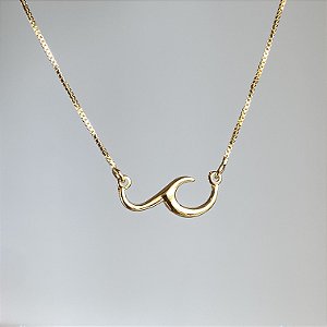 Tornozeleira Onda Lisa com Banho de Ouro 18k
