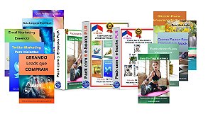 Pack com 21 E-books PLR em Português
