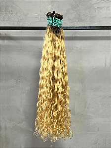 Cabelo Indiano Loiro Raiz Esfumada - Cacheado - 100g