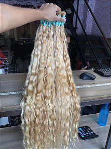 Cabelo Indiano Loiro Claro - Cacheado - 100g