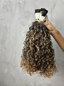 Cabelo Cacheado Mesclado Cachos Abertos - Tipo Caipira - 100g