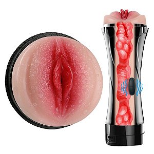 FOOTBALL | Masturbador vagina realística lanterna com textura interna e vibro