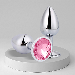 PLUG M | Aço Inoxidável Pedra Rosa Claro