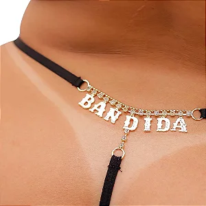 BANDIDA | Calcinha Fio Dental Plus Size Strass