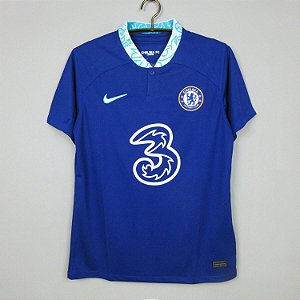 Camisa Chelsea I 21/22 - Masculina - Prata Imports