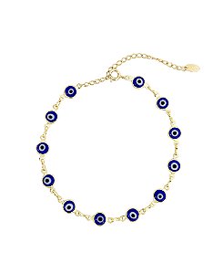 Pulseira Folheada de Olho Grego